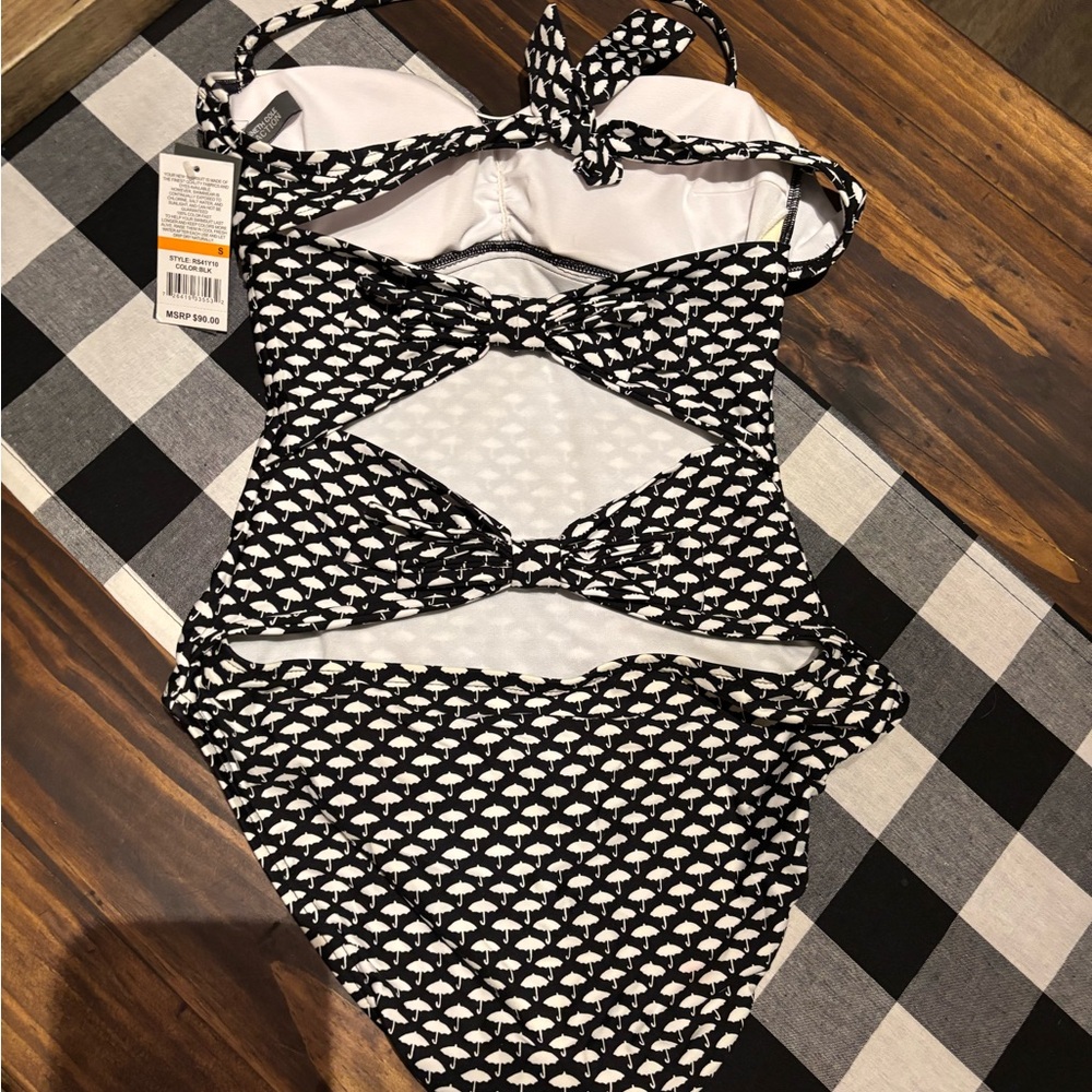 Kenneth Cole Reaction new small umbrella print swimsuit - Picture 2 of 3